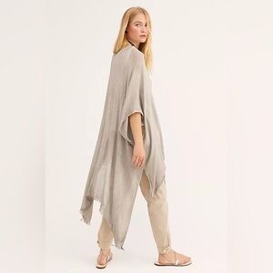Free People Daydream Washed Kimono in Lunar Grey One Size